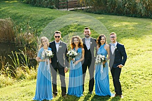 Groomsmen and bridesmaids