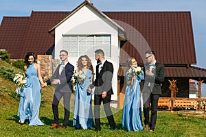 Groomsmen and bridesmaids