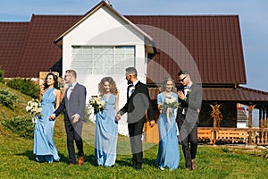 Groomsmen and bridesmaids