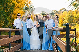 Groomsmen and bridesmaids