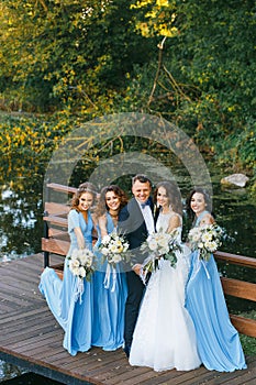 Groomsmen and bridesmaids