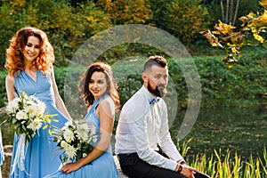 Groomsmen and bridesmaids