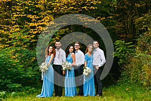 Groomsmen and bridesmaids