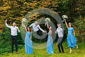 Groomsmen and bridesmaids