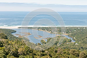 Groot River lagoon and Natures Valley town