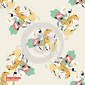 Groovie seamless pattern