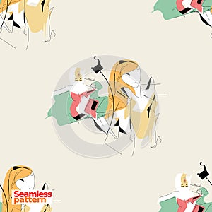 Groovie seamless pattern