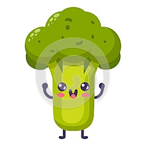 Groovy cartoon funny broccoli