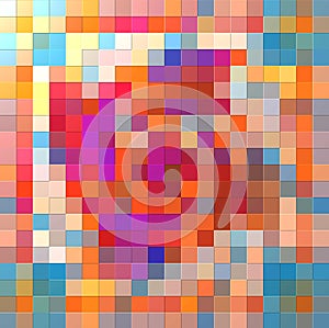 Groovy colorful relief mosaic background