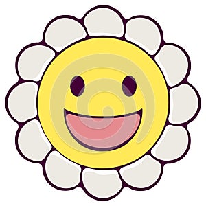 Groovy happy daisy flower