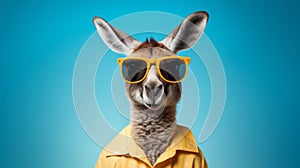 Groovy Kangaroo: Retro Glamor In Soft-focus Sunglasses