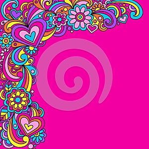 Groovy Psychedelic Doodles Vector