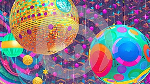 Groovy Retro Party Background