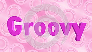 Groovy sixties hippy style pink Psychedelic background