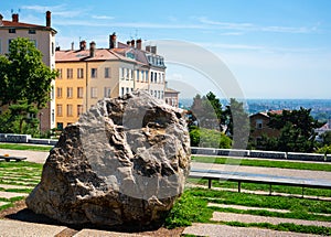 Gros Caillou Big Pebble in Croix-Rousse neighborhood in Lyon France photo