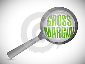 gross margin magnify search illustration design