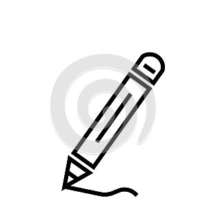 Gross pencil icon vector sign and symbol isolated on white background, Gross pencil logo concept