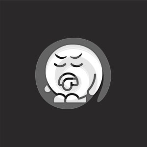 grossed out icon. Filled grossed out icon for website design and mobile, app development. grossed out icon from filled emoji photo