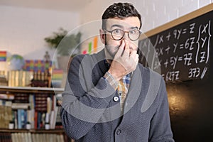Grossed out teacher due to a horrible smell in classroom photo
