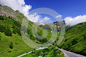 The Grossglockner High Alpine Road in summer time.