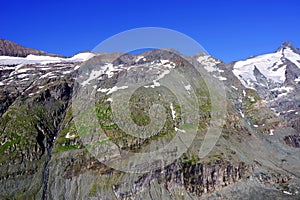 The peak of Grossglockner mountain seen from the southwest. photo