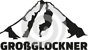 Grossglockner mountain silhouette with name