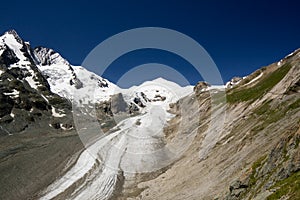 The Grossglockner peak and Pasterze glacier, Alps