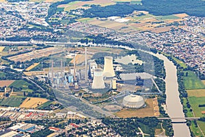 Grosskrotzenburg power station, Main river, Germany, Hessen