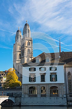 Grossmunster Church in Zurich Switzerland