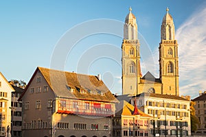 Grossmunster Church in Zurich Switzerland