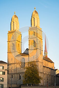 Grossmunster Church in Zurich Switzerland