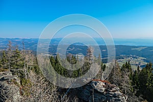 Grossofen - Scenic view of massive rock formation called Grossofen surrounded by idyllic forest in Modriach, Hebalm, Kor Alps