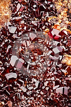 grossular (red garnet) cluster