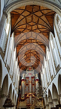 Grote Kerk or St Bavokerk and famous organ