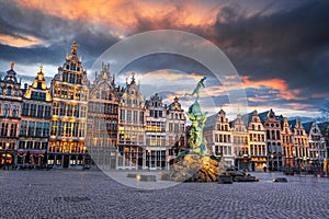 Grote Markt of Antwerp, Belgium photo