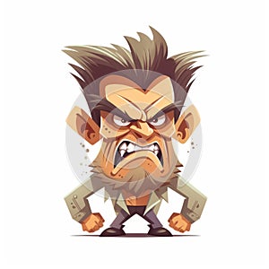 Grotesque Angry Cartoon Character Design