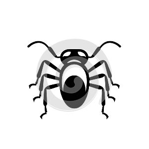 Grotesque Black And White Insect Icon In Ndebele Art Style