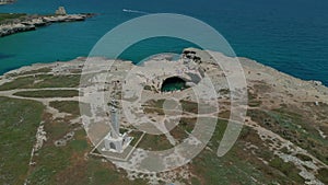 Grotta della Poesia or Cave of Poetry Near Lecce, Italy Aerial View