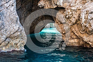 Grotta Verde, Green Grotto or Cave on Capri Island, Italy