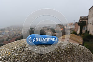 Grottammare, Marche region, Italy, souvenir with a carved stone