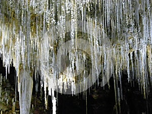 Grotte de clamouse, a cave in herault, languedoc, france