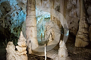 Grotte di Frasassi is karst cave system in the Genga, Ancona and the most famous show caves in Italy