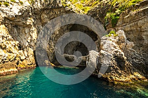 Grotto azzurra taormina, Sicily, Italy photo