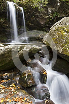 Grotto Falls in Autumn, Great Smoky Mountains NP