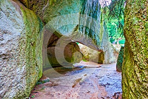 Grotto of fear and doubt in Sofiyivka Park, Uman, Ukraine