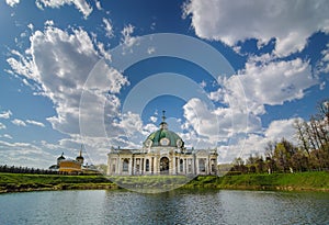 The Grotto Pavilion in architectural park ensemble Kuskovo, Moscow, Russia