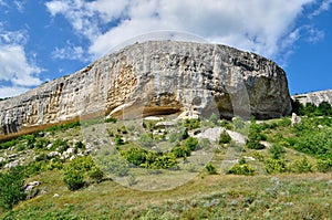 grotto in the rock Kachi Kalyone Crimea, Ukraine