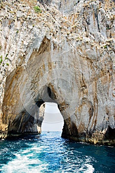 Grotto in sea-rock, Capri Italy. photo