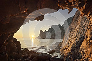 Grotto with sea view