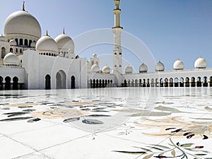 The ground of Abu Dhabi Sheikh Zayed Binsultan Nahyan Mosque